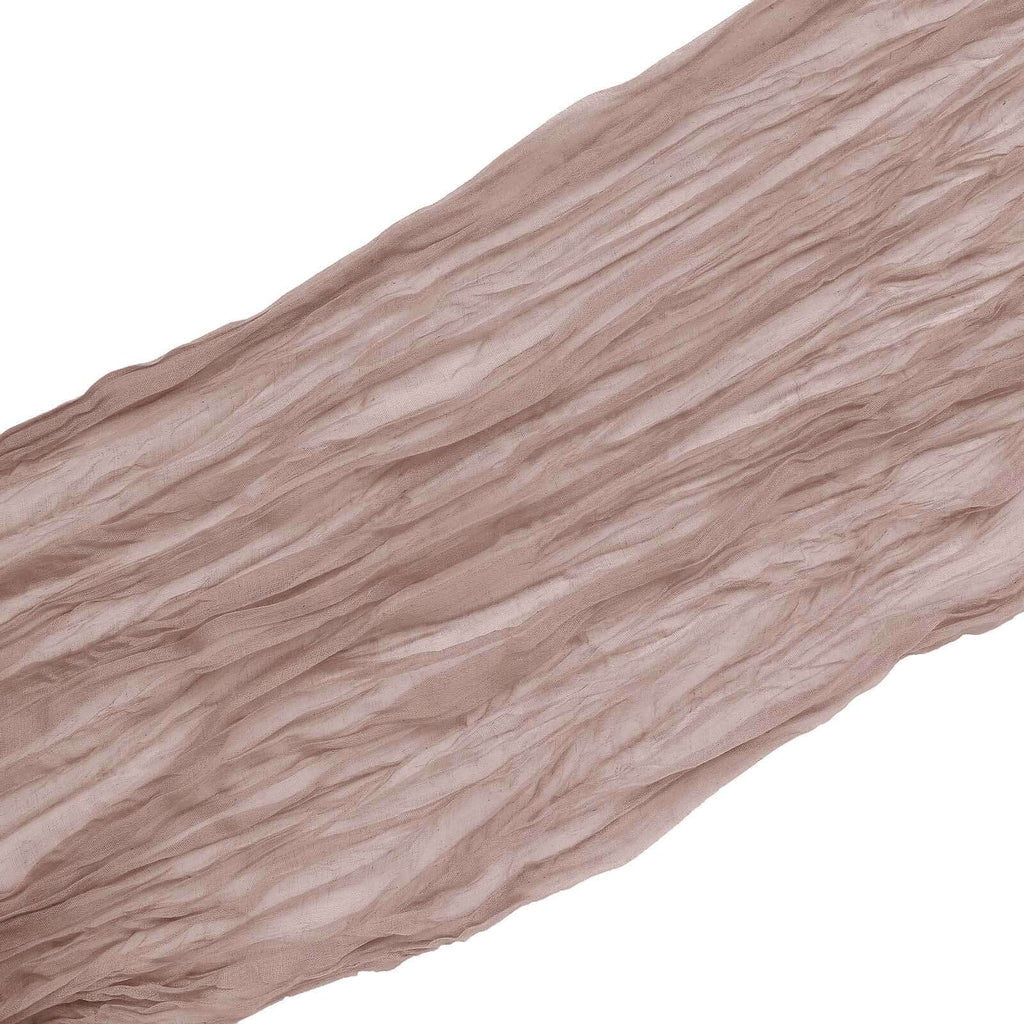 20ft Dusty Rose Gauze Cheesecloth Fabric Wedding Arch Drapery, Window Scarf Valance, Boho Decor Arbor Curtain Panel - Bell Racket Store