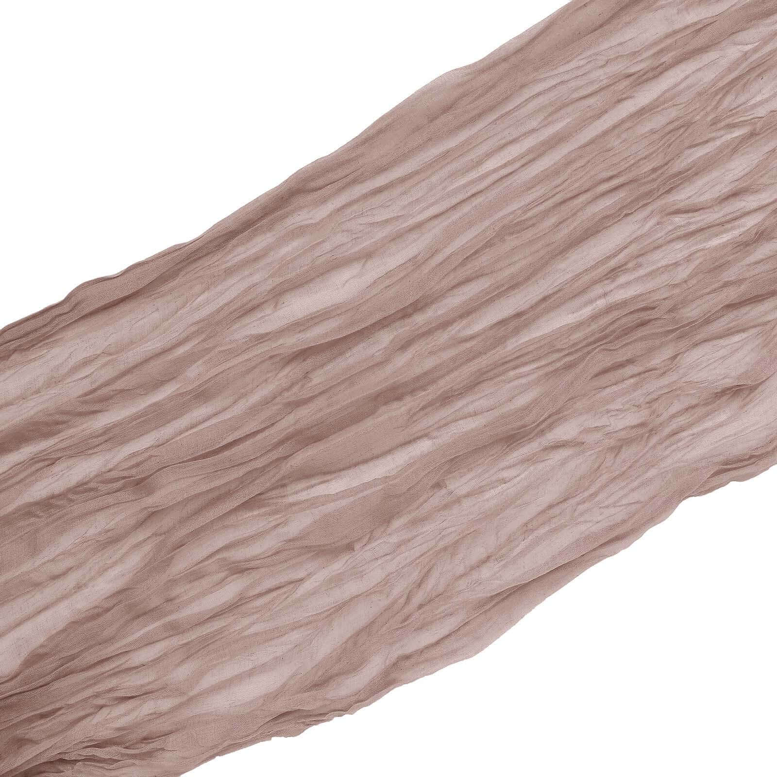 20ft Dusty Rose Gauze Cheesecloth Fabric Wedding Arch Drapery, Window Scarf Valance, Boho Decor Arbor Curtain Panel - Bell Racket Store