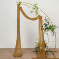 20ft Gold Gauze Cheesecloth Fabric Wedding Arch Drapery, Window Scarf Valance, Boho Decor Arbor Curtain Panel - Bell Racket Store