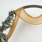 20ft Gold Gauze Cheesecloth Fabric Wedding Arch Drapery, Window Scarf Valance, Boho Decor Arbor Curtain Panel - Bell Racket Store