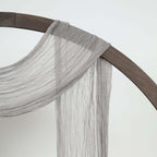 20ft Gray Gauze Cheesecloth Fabric Wedding Arch Drapery, Window Scarf Valance, Boho Decor Arbor Curtain Panel - Bell Racket Store