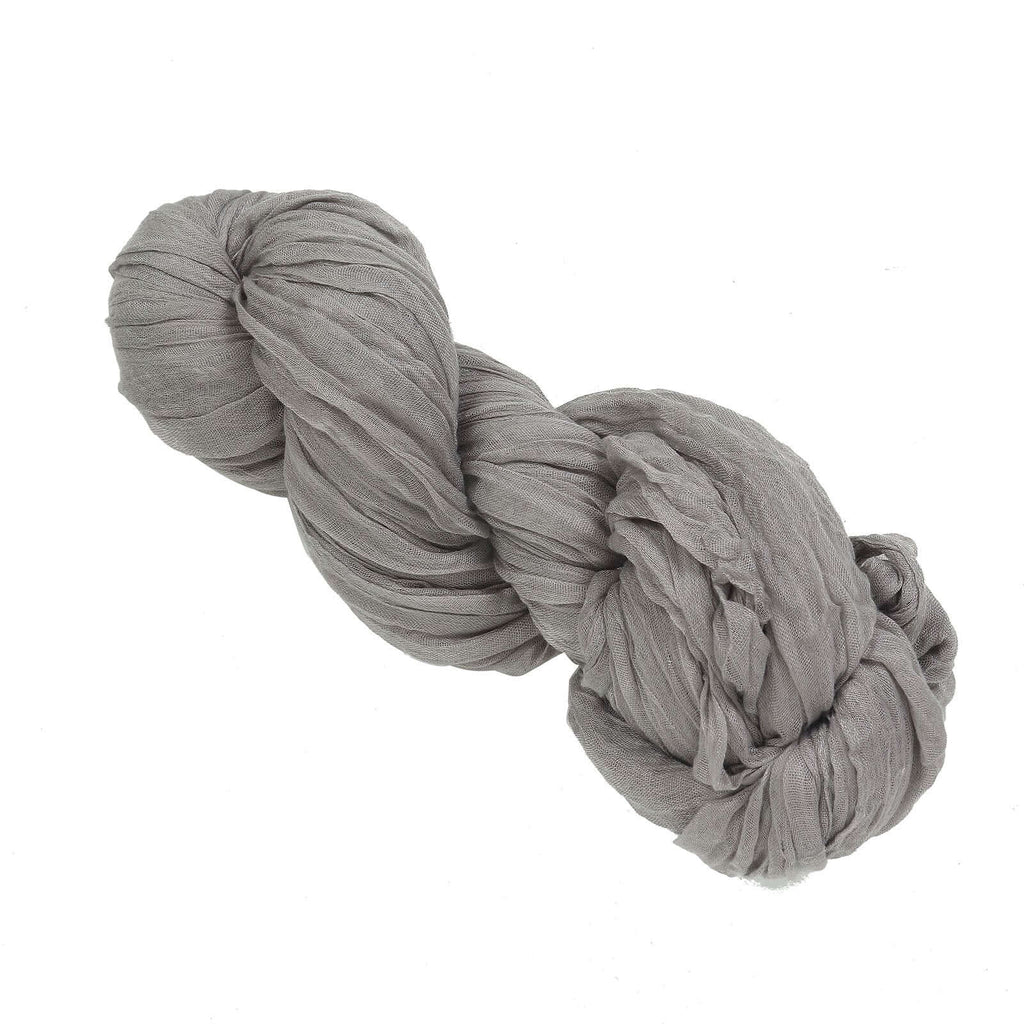 20ft Gray Gauze Cheesecloth Fabric Wedding Arch Drapery, Window Scarf Valance, Boho Decor Arbor Curtain Panel - Bell Racket Store