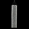 20ft Hanging Beaded Crystal Column Chandelier, Tall Beads Curtain Round with Silver Metal Hoop and Hanging Chain - Bell Racket Store