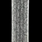 20ft Hanging Beaded Crystal Column Chandelier, Tall Beads Curtain Round with Silver Metal Hoop and Hanging Chain - Bell Racket Store