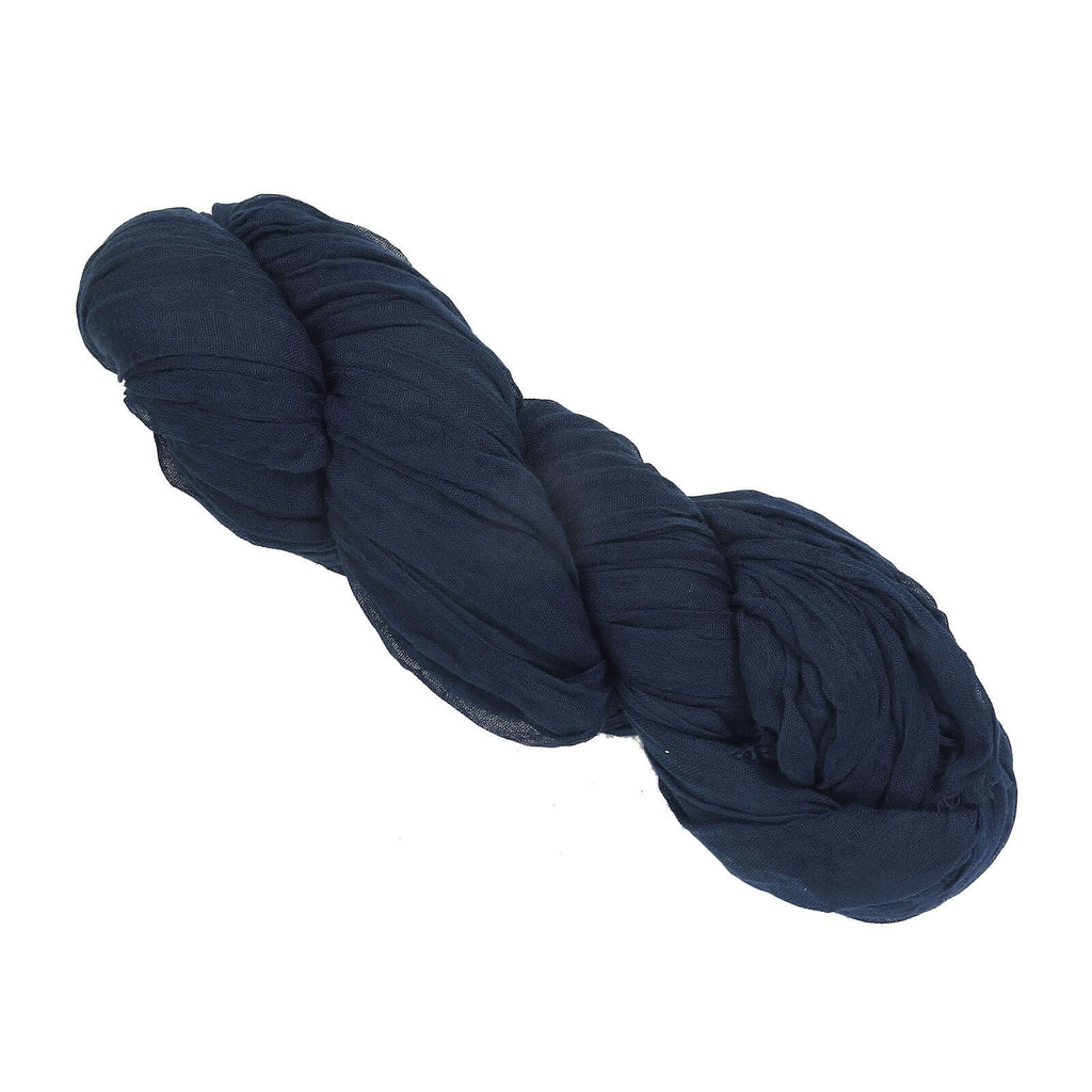 20ft Navy Blue Gauze Cheesecloth Fabric Wedding Arch Drapery, Window Scarf Valance, Boho Decor Arbor Curtain Panel - Bell Racket Store