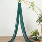 20ft Peacock Teal Gauze Cheesecloth Fabric Wedding Arch Drapery, Window Scarf Valance, Boho Decor Arbor Curtain Panel - Bell Racket Store