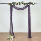 20ft Purple Gauze Cheesecloth Fabric Wedding Arch Drapery, Window Scarf Valance, Boho Decor Arbor Curtain Panel - Bell Racket Store