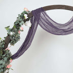 20ft Purple Gauze Cheesecloth Fabric Wedding Arch Drapery, Window Scarf Valance, Boho Decor Arbor Curtain Panel - Bell Racket Store