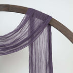 20ft Purple Gauze Cheesecloth Fabric Wedding Arch Drapery, Window Scarf Valance, Boho Decor Arbor Curtain Panel - Bell Racket Store