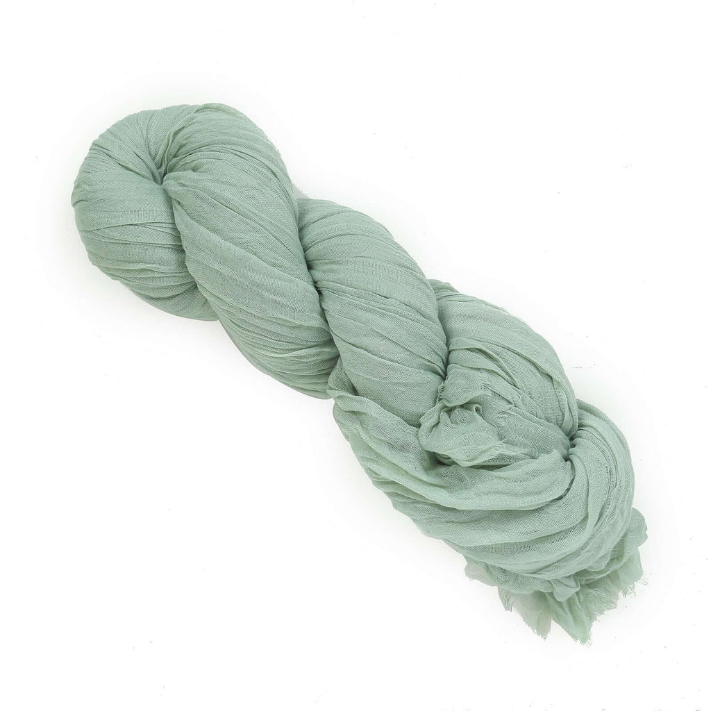 20ft Sage Green Gauze Cheesecloth Fabric Wedding Arch Drapery, Window Scarf Valance, Boho Decor Arbor Curtain Panel - Bell Racket Store