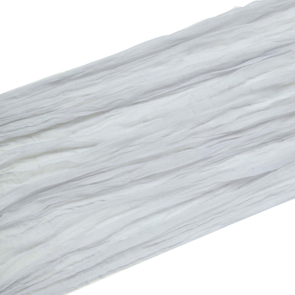 20ft Silver Gauze Cheesecloth Fabric Wedding Arch Drapery, Window Scarf Valance, Boho Decor Arbor Curtain Panel - Bell Racket Store