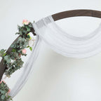 20ft Silver Gauze Cheesecloth Fabric Wedding Arch Drapery, Window Scarf Valance, Boho Decor Arbor Curtain Panel - Bell Racket Store