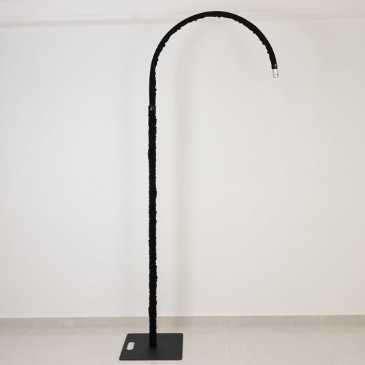20ft Spandex Upright Pole Cover â€“ Black, Stretch Fabric for Curved Aluminum Chandelier Hanger, Pipe & Drape, Lighting & Stage Use, Event Setup - Bell Racket Store