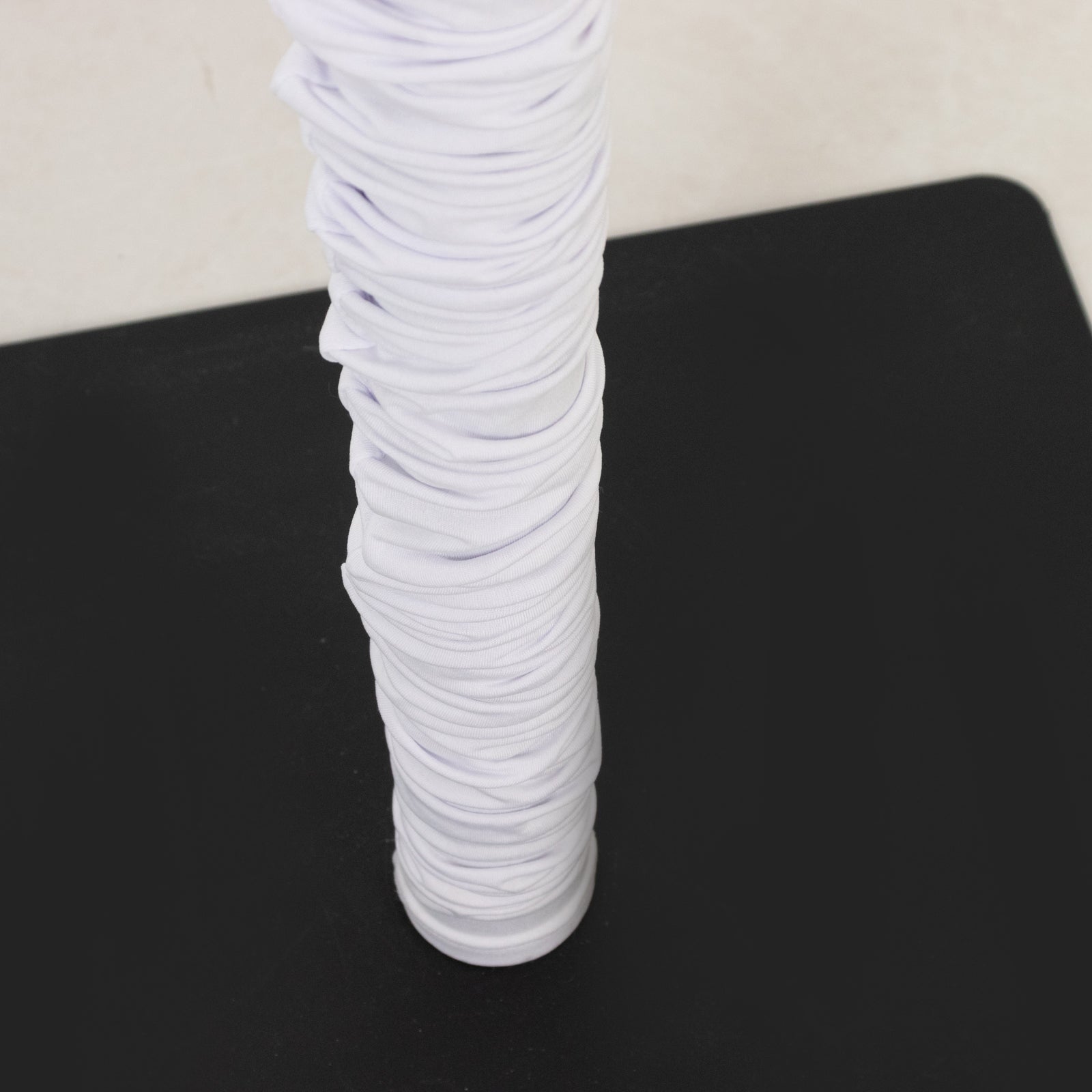 20ft Spandex Upright Pole Cover â€“ White, Stretch Fabric for Curved Aluminum Chandelier Hanger, Pipe & Drape, Lighting & Stage Use, Event Setup - Bell Racket Store