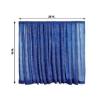 20ftx10ft Royal Blue Metallic Shimmer Tinsel Event Curtain Drapes, Backdrop Event Panel