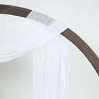 20ft White Gauze Cheesecloth Fabric Wedding Arch Drapery, Window Scarf Valance, Boho Decor Arbor Curtain Panel - Bell Racket Store