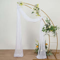 20ft White Gauze Cheesecloth Fabric Wedding Arch Drapery, Window Scarf Valance, Boho Decor Arbor Curtain Panel - Bell Racket Store