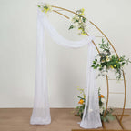 20ft White Gauze Cheesecloth Fabric Wedding Arch Drapery, Window Scarf Valance, Boho Decor Arbor Curtain Panel - Bell Racket Store