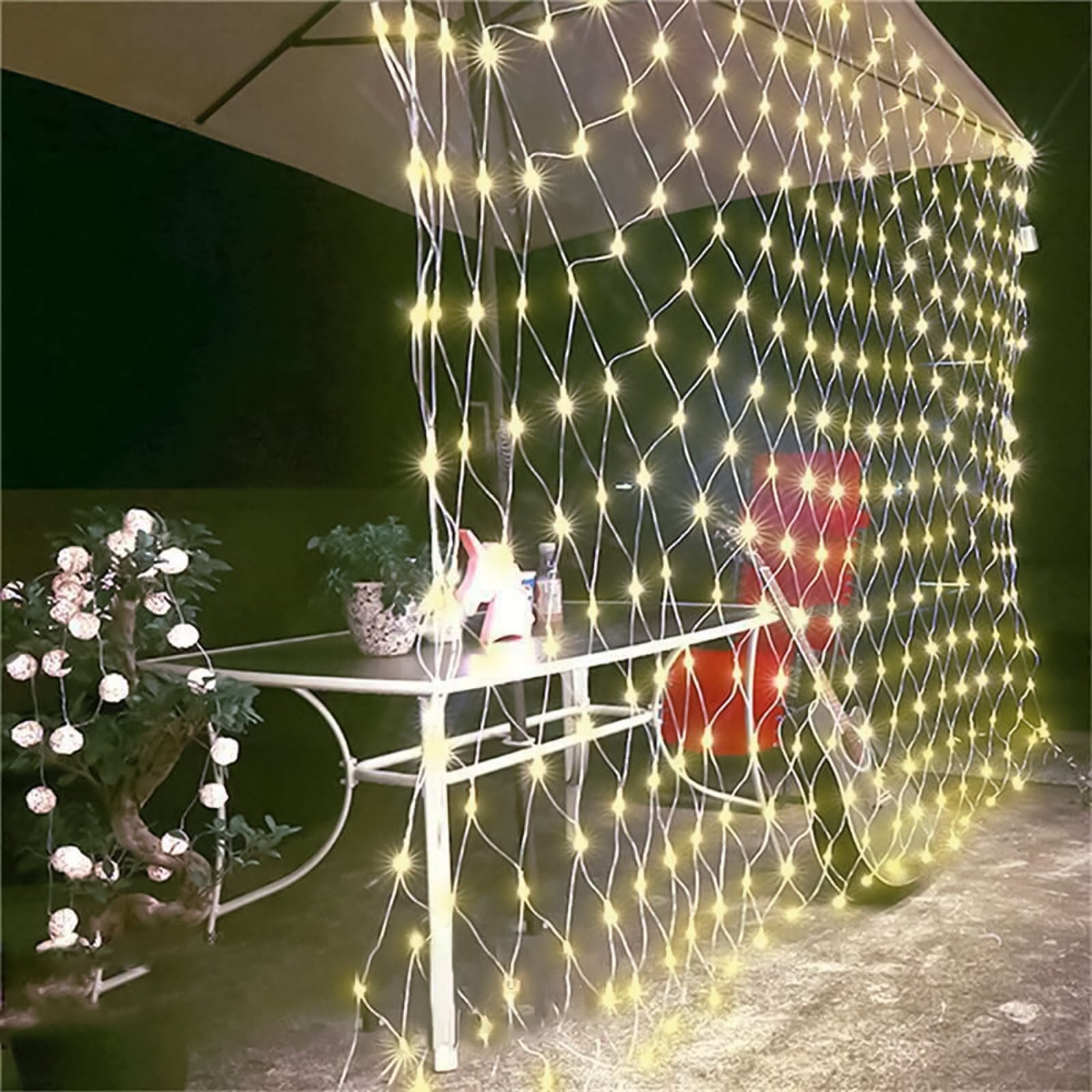 20ftx10ft Clear 600 LED Fish Net Lights, Fairy String Lights With 8 Modes - NestOCart