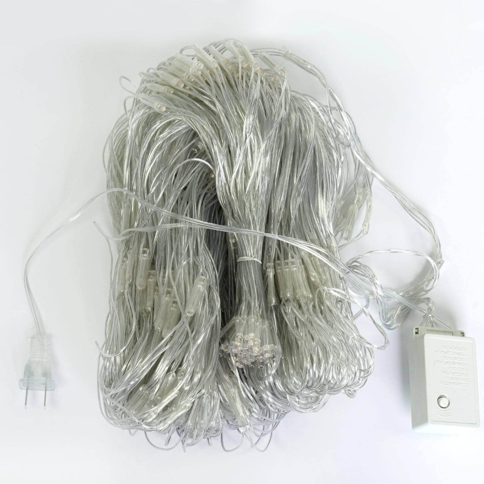 20ftx10ft Clear 600 LED Fish Net Lights, Fairy String Lights With 8 Modes - NestOCart