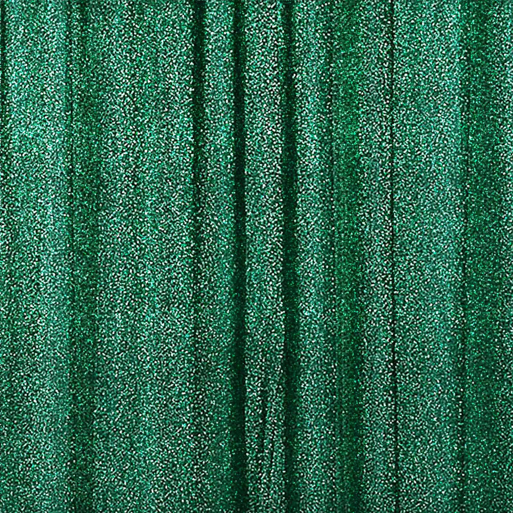 20ftx10ft Hunter Emerald Green Metallic Shimmer Tinsel Event Curtain Drapes, Backdrop Event Panel - Bell Racket Store