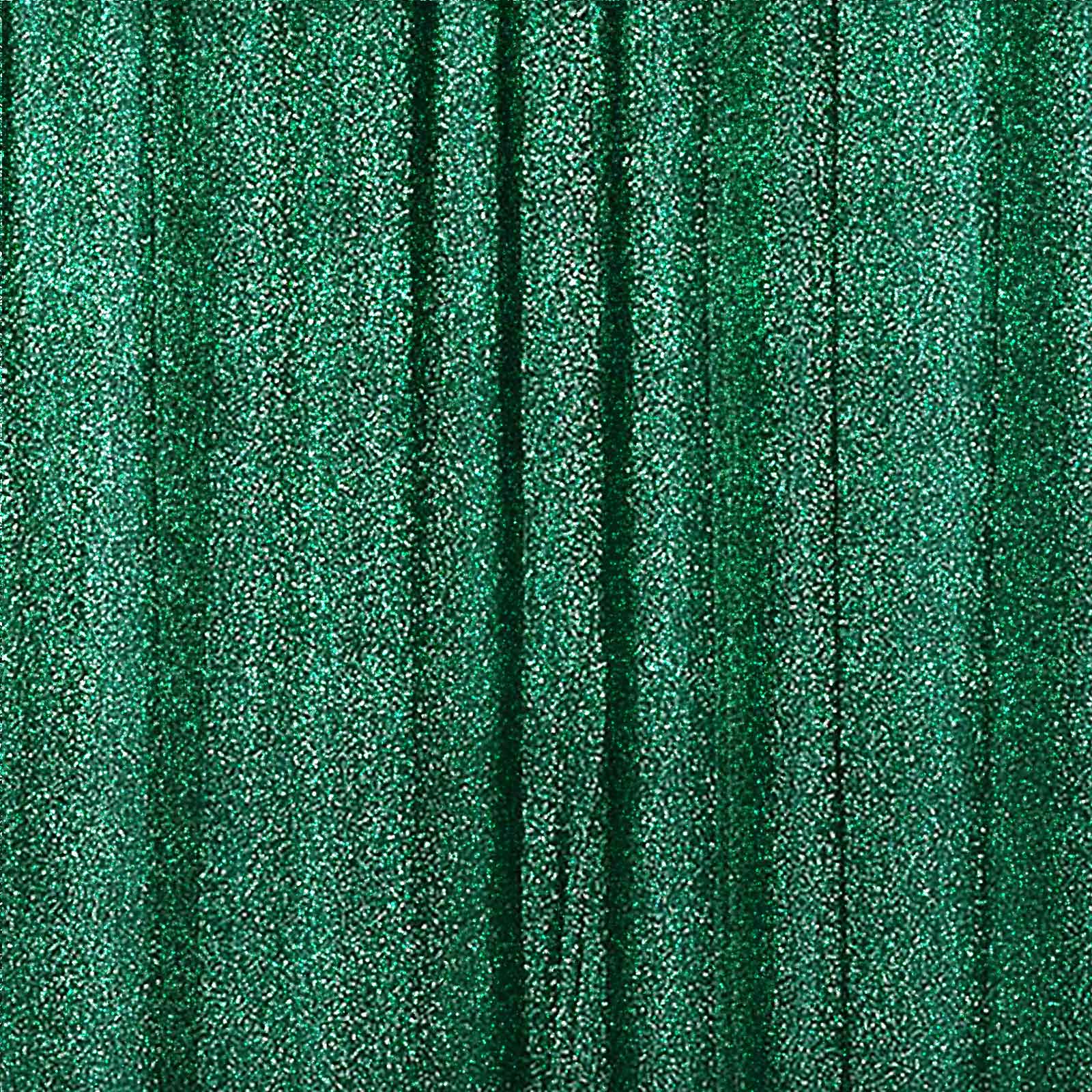 20ftx10ft Hunter Emerald Green Metallic Shimmer Tinsel Event Curtain Drapes, Backdrop Event Panel - Bell Racket Store