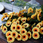 22" Artificial Hanging Vine Sunflower Bush, Draping Bouquet Garland - Bell Racket Store