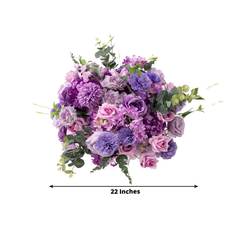 22 - Inch Lavender Lilac Silk Flower Grand Centerpiece â€“ Pre - Arranged Artificial Rose, Hydrangea & Chrysanthemum Ball for Wedding & Event DÃ©cor - Bell Racket Store