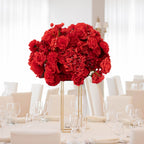 22 - Inch Red Silk Flower Grand Centerpiece â€“ Pre - Arranged Artificial Rose, Hydrangea & Chrysanthemum Ball for Wedding & Event DÃ©cor - Bell Racket Store