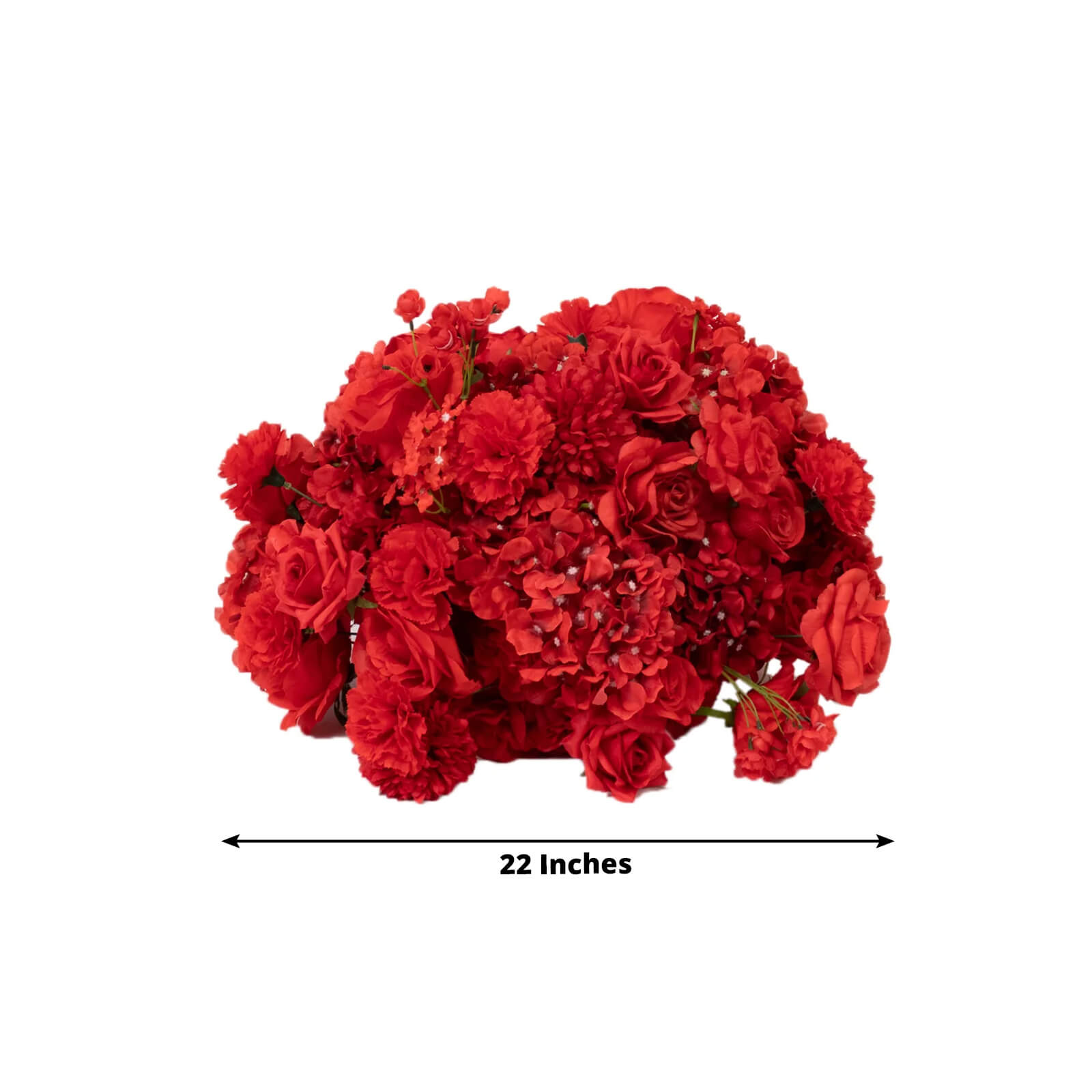 22 - Inch Red Silk Flower Grand Centerpiece â€“ Pre - Arranged Artificial Rose, Hydrangea & Chrysanthemum Ball for Wedding & Event DÃ©cor - Bell Racket Store