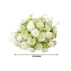 22 - Inch White Silk Rose Grand Centerpiece â€“ Pre - Made Artificial Flower Ball for Wedding & Party DÃ©cor - Bell Racket Store