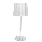 23" Crystal Candle Lamp with Ribbed Shade â€“ Clear Acrylic Column Candle Holder for Tealight & Taper Candles - Bell Racket Store