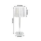23" Crystal Candle Lamp with Ribbed Shade â€“ Clear Acrylic Column Candle Holder for Tealight & Taper Candles - Bell Racket Store