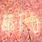 23" Let's Party Neon Light Sign, LED Reusable Wall DÃ©cor Lights With 5ft Hanging Chain - Bell Racket Store