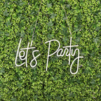 23" Let's Party Neon Light Sign, LED Reusable Wall DÃ©cor Lights With 5ft Hanging Chain - Bell Racket Store
