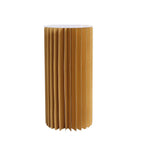 24" Gold Cylinder Display Column Stand, Pillar Pedestal Stand With Top Plate - Bell Racket Store