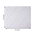 10 Pack 40 Sq ft 3D White Foam Self Adhesive Wall Panels - Alligator Skin Design