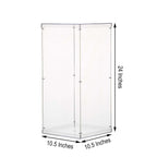 24" Clear Acrylic Display Box, Transparent Pedestal Riser with Interchangeable Lid and Base