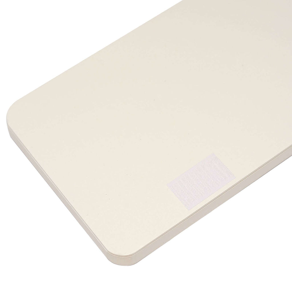 24" Ivory Cylinder Display Column Stand, Pillar Pedestal Stand With Top Plate - Bell Racket Store