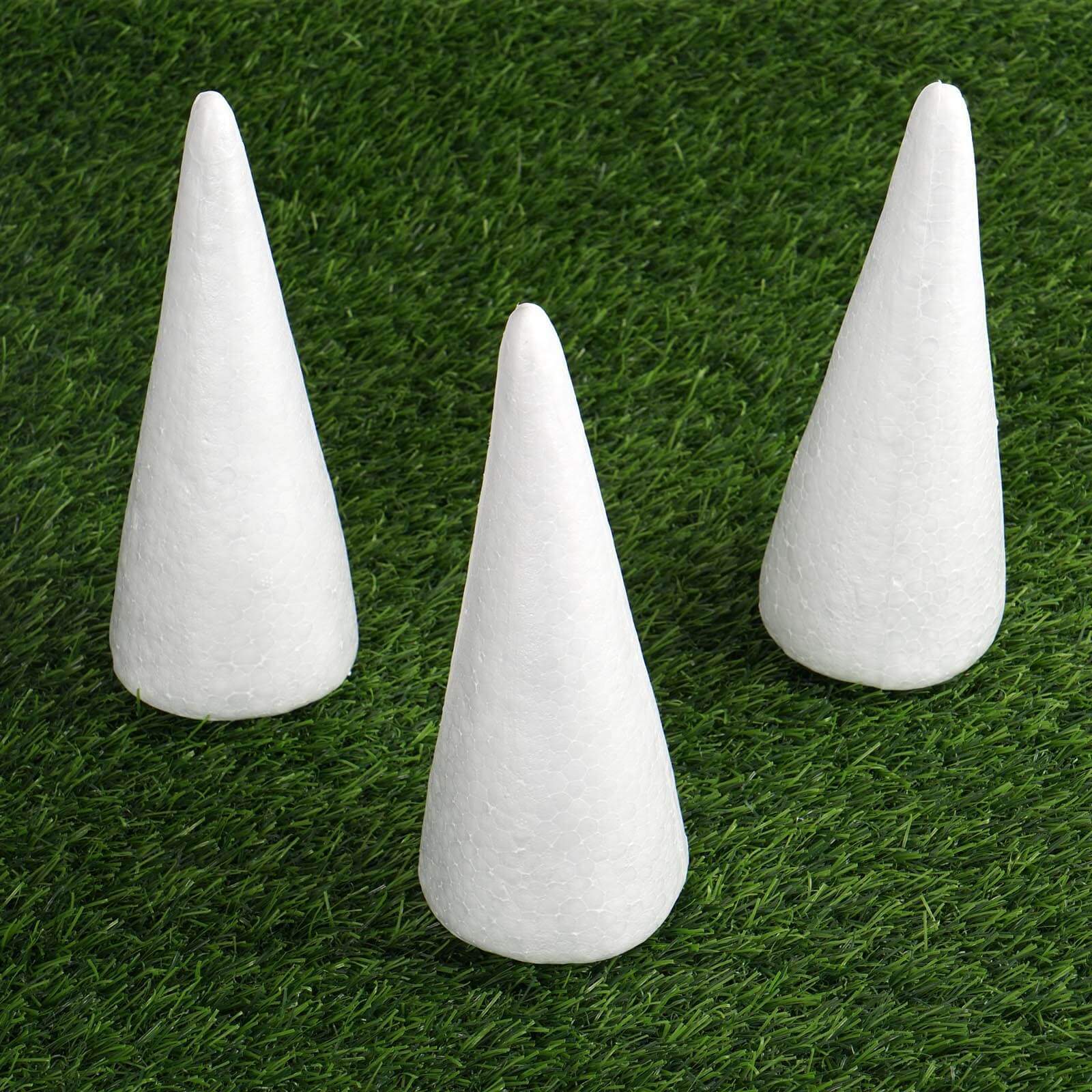 24 Pack 6" White Styrofoam Cone, Foam Cone For DIY Crafts - NestOCart