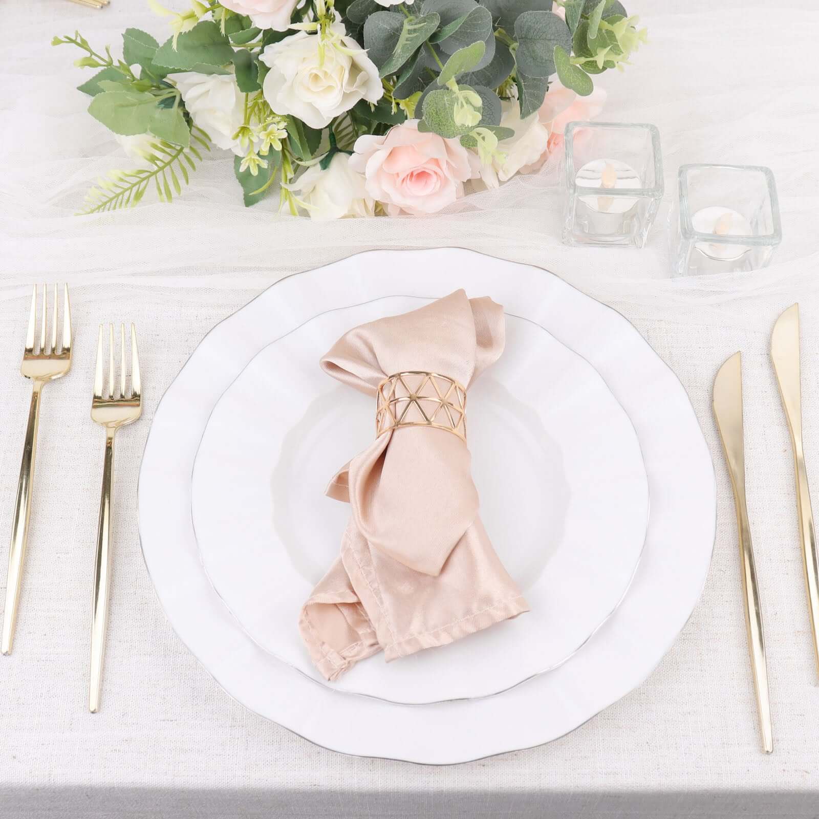 24 Pack 8" Glossy Gold Heavy Duty Plastic Silverware Forks Cutlery, Premium Disposable Sleek Flatware - Bell Racket Store