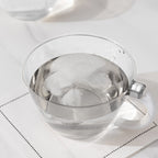 24 - Pack Disposable Plastic Coffee Cups with Handles - 6oz Clear Hard Tea Mugs for Hot Beverages - Bell Racket Store