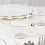 24 - Pack Disposable Plastic Coffee Cups with Handles - 6oz Clear Hard Tea Mugs for Hot Beverages - Bell Racket Store