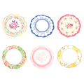24 - Pack Disposable Table Placemats in Assorted Floral Designs with Scalloped Rim - 400GSM Cardboard Placemats for Tea Party & Garden Themes 13" - Bell Racket Store