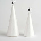 24 Pack 6" White Styrofoam Cone, Foam Cone For DIY Crafts