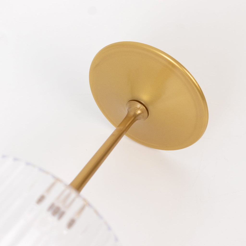 24 - Pack Plastic Cocktail Glasses â€“ 10oz Clear Ribbed Premium Disposable Coupe Champagne Cups with Gold Detachable Stem & Base â€“ Party & Event Drinkware - Bell Racket Store