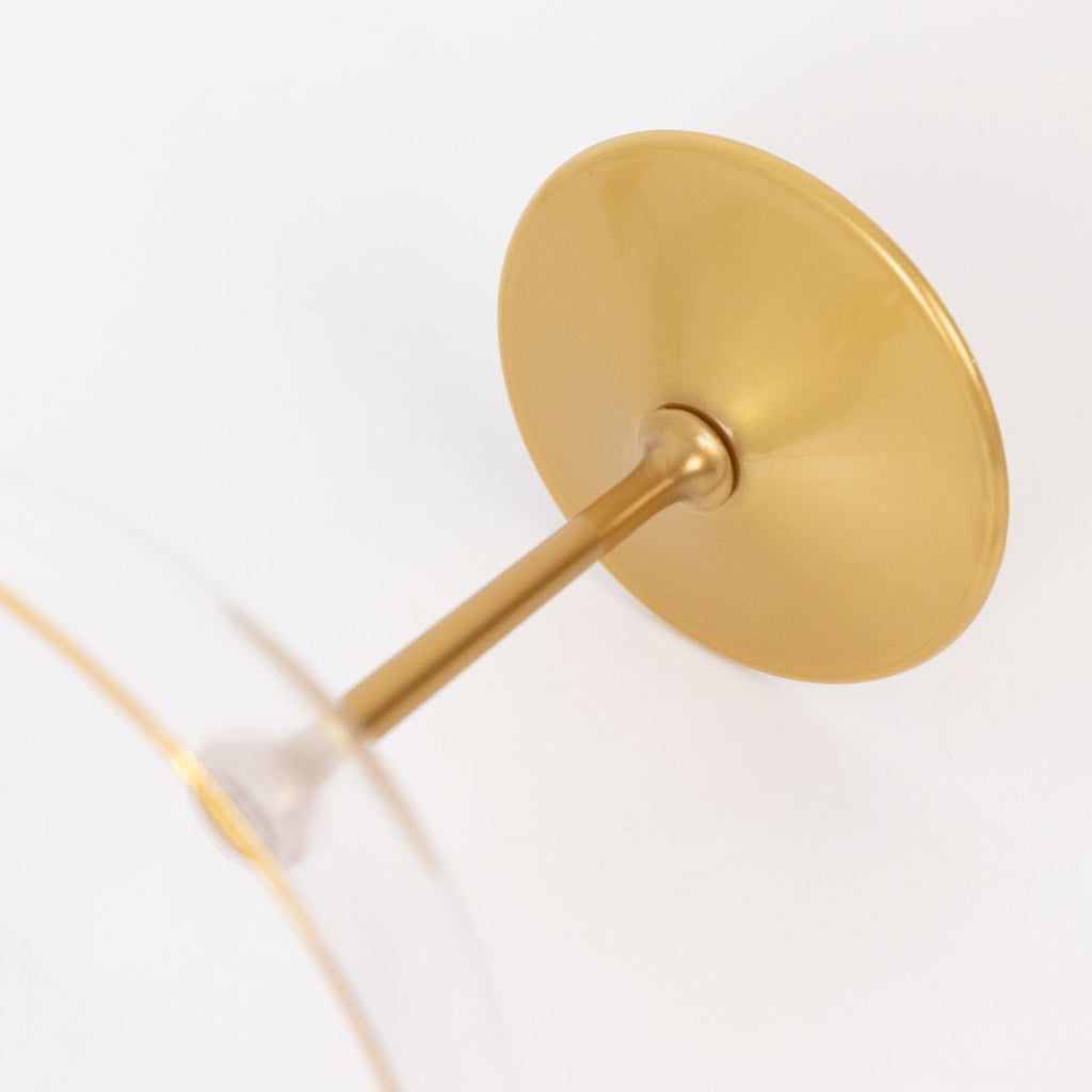 24 - Pack Plastic Cocktail Glasses â€“ 9oz Clear Premium Disposable Coupe Champagne Cups with Gold Detachable Stem & Base â€“ Party & Event Drinkware - Bell Racket Store