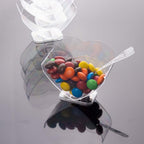 24 - Pack Plastic Dessert Parfait Cups Heart - Shaped Clear with Spoons - Reusable and Disposable 2oz - Bell Racket Store