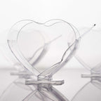 24 - Pack Plastic Dessert Parfait Cups Heart - Shaped Clear with Spoons - Reusable and Disposable 2oz - Bell Racket Store