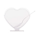 24 - Pack Plastic Dessert Parfait Cups Heart - Shaped Clear with Spoons - Reusable and Disposable 2oz - Bell Racket Store